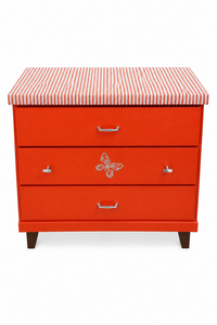 Vibrant Pop of Orange 3-Drawer Dresser