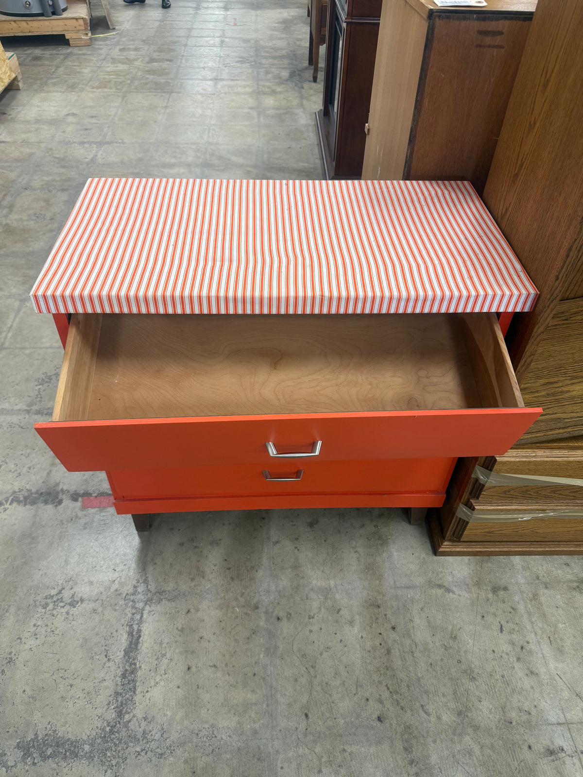 Vibrant Pop of Orange 3-Drawer Dresser