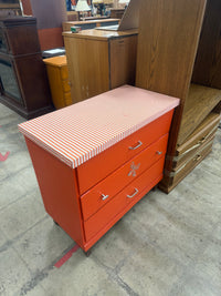 Vibrant Pop of Orange 3-Drawer Dresser