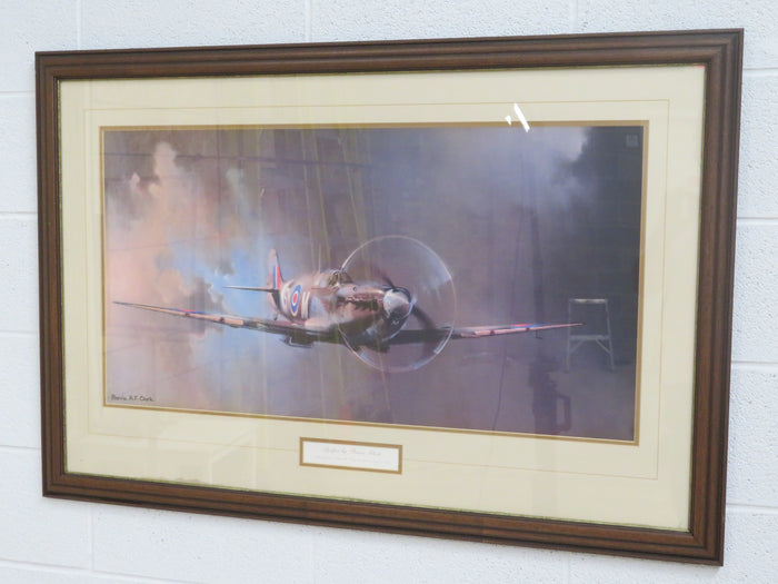 Barrie A. F. Clark Spitfire Venture Framed and Captioned