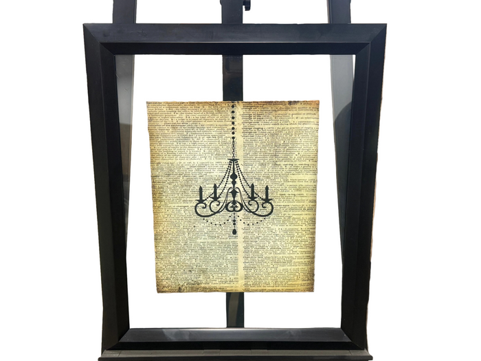 Chandelier Illustration Framed Art