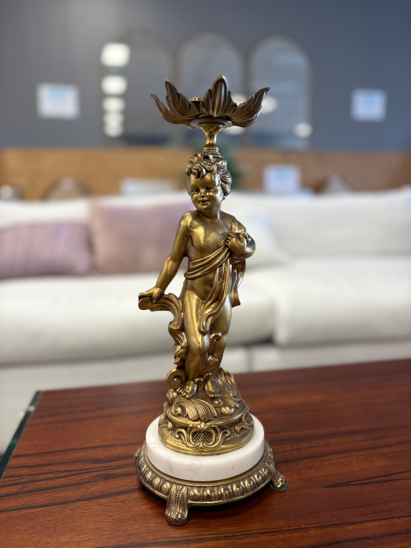 Antique French Ormolu Bronze Candle Stick Holder