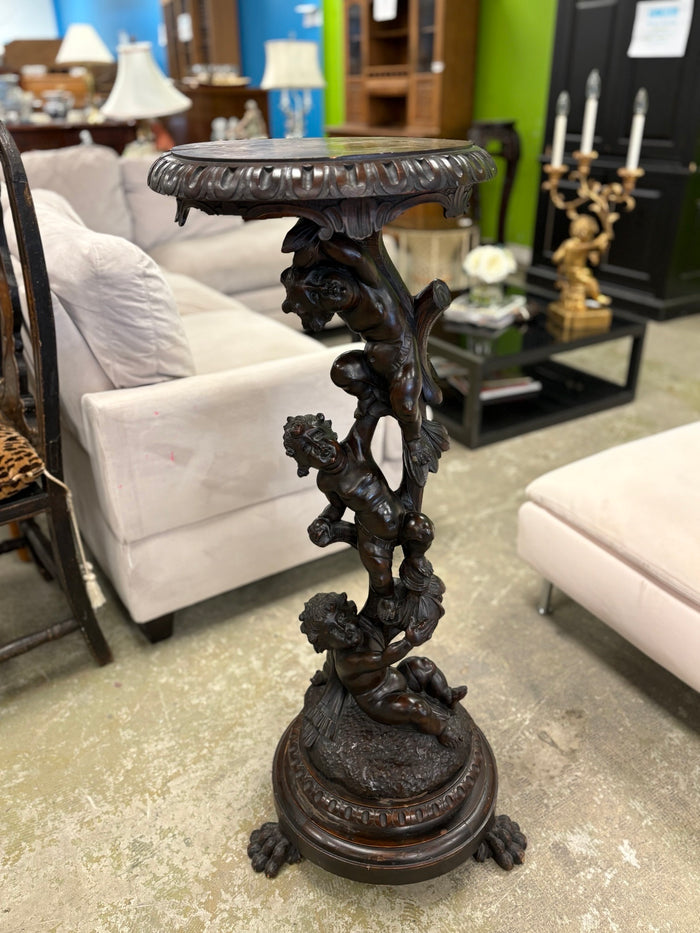 Italian Carved Walnut Pedestal