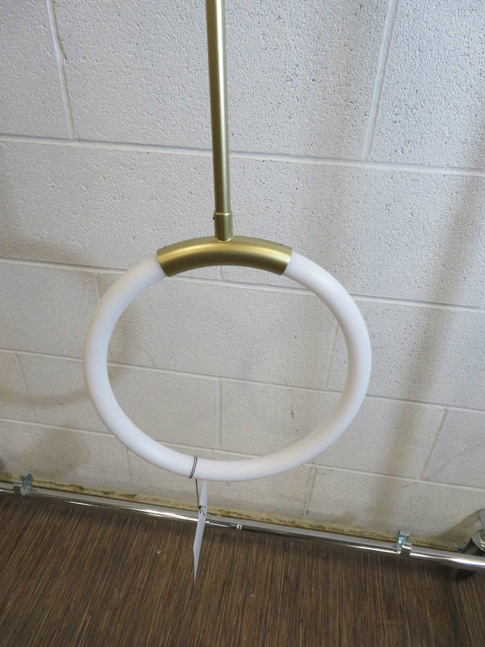 1 LED Hoop Pendant Light in Satin Gold Finish