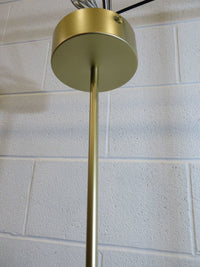 1 LED Hoop Pendant Light in Satin Gold Finish