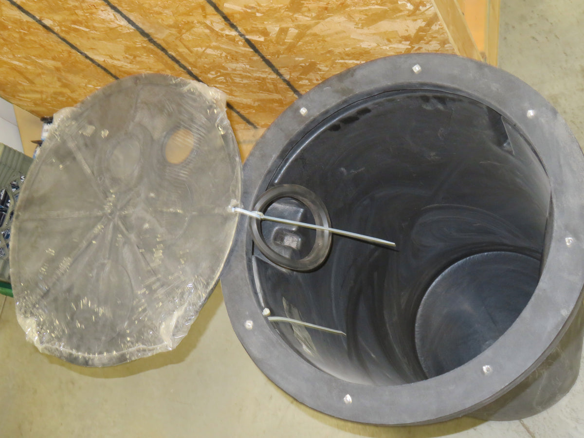 32"H Sewage Basin & Lid