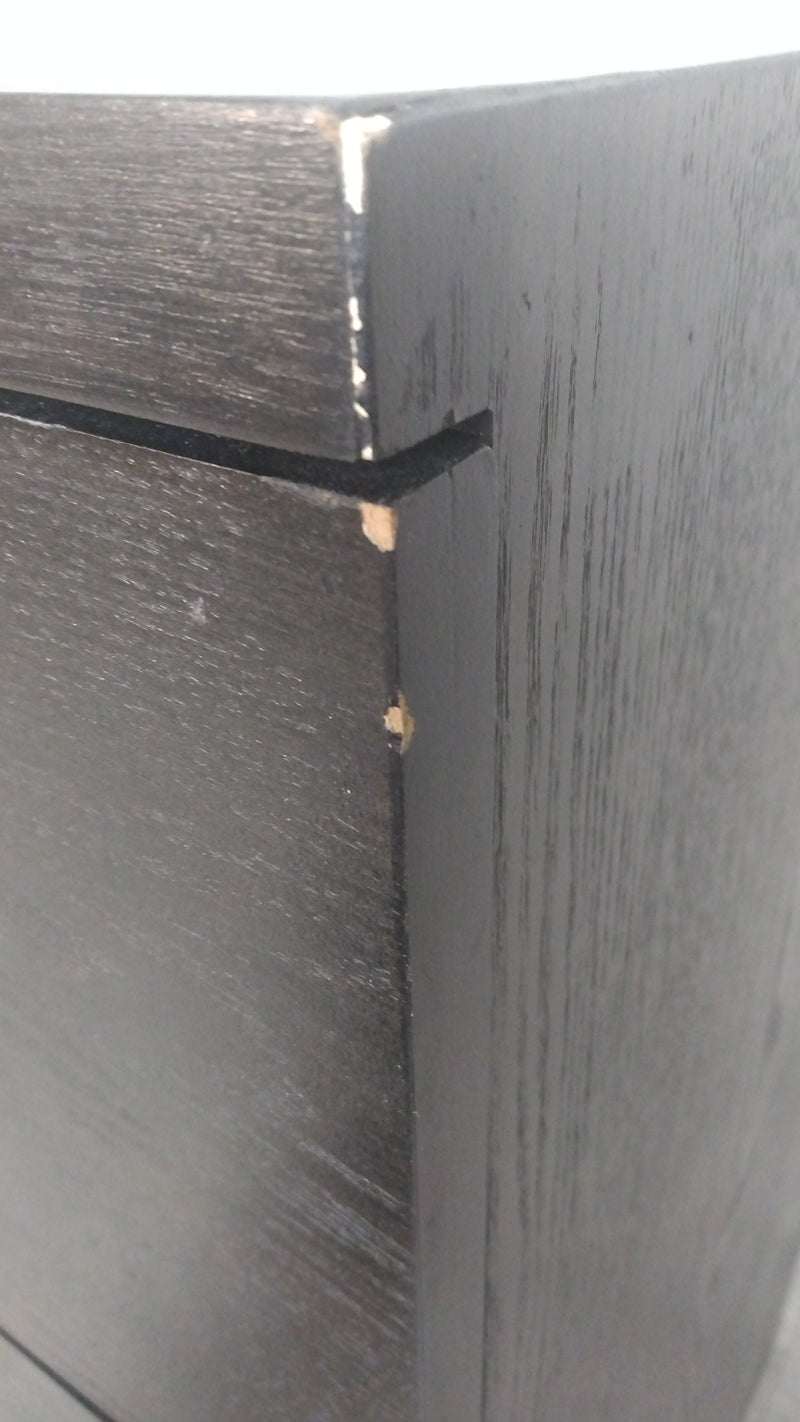 Dark Grey Oak Dresser with Polished Brass Pulls