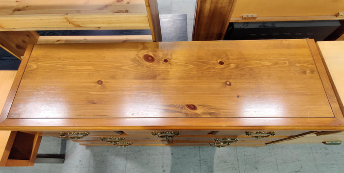 Pine Dresser with Brass Drawer Pulls
