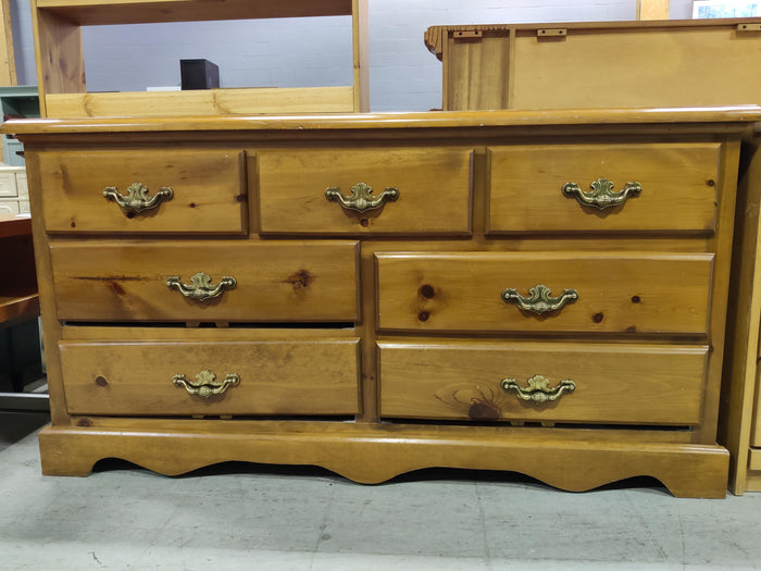 Pine Dresser with Brass Drawer Pulls