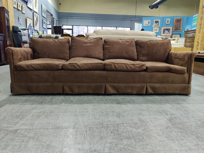 Down Filled Warm Brown Four Seater Sofa