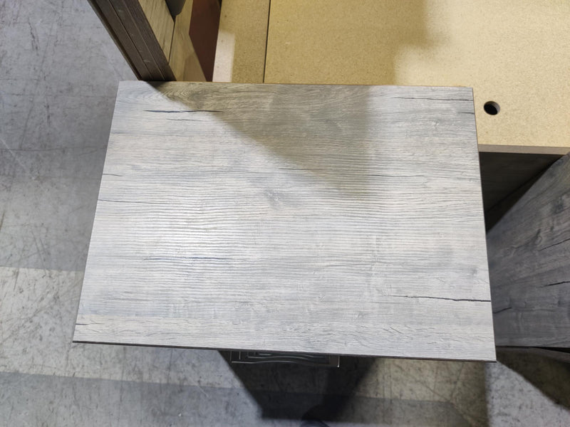 Taupe Faux Wood Nightstand