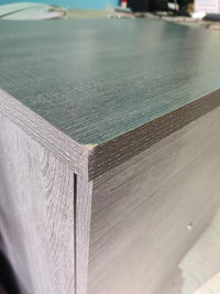 Grey Faux Wood Filing Cabinet