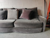Grey Microfibre Sectional Sofa