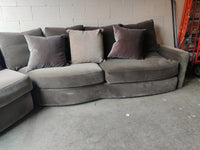 Grey Microfibre Sectional Sofa