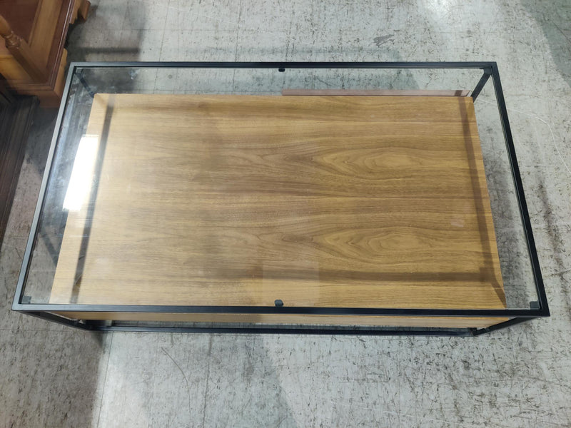 Mid-Century Modern Glass Top Coffee Table