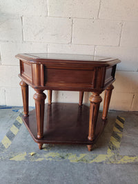 Russet Hexagonal Accent Table