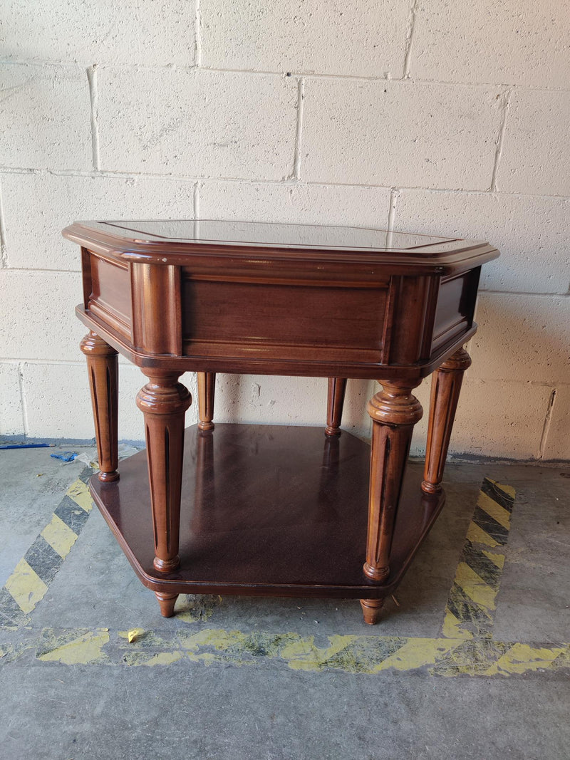 Russet Hexagonal Accent Table