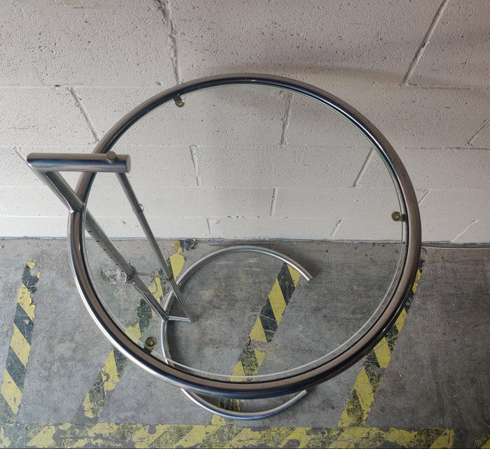 Chrome Adjustable Height Side Table