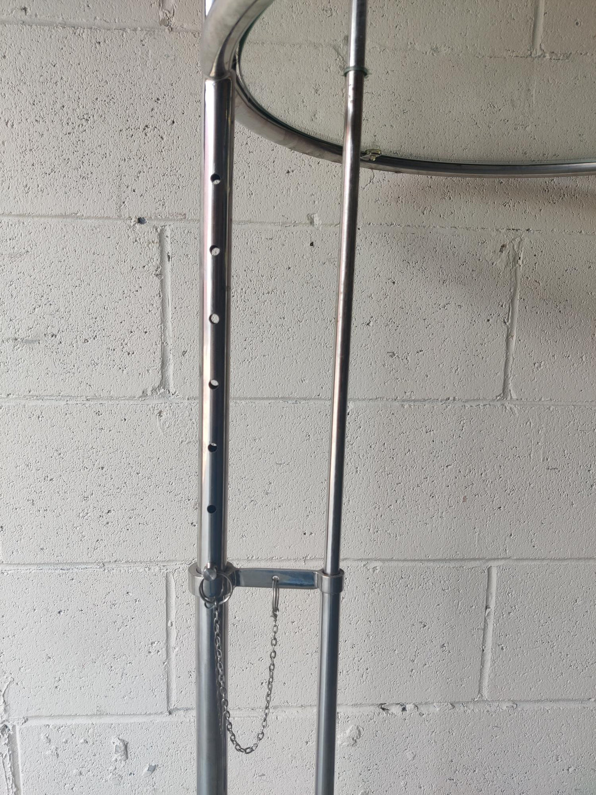 Chrome Adjustable Height Side Table