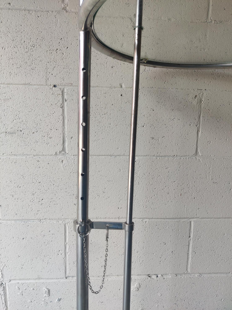 Chrome Adjustable Height Side Table