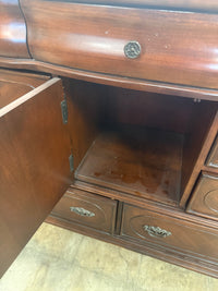 Large Traditional Dark Mahogany Wood Buffet