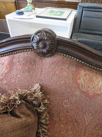 41"W Brown Armchair with Ottoman