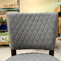 Bar Stool/Chair with 360-Degree Swivel in Gray Diamond Quilted Pattern