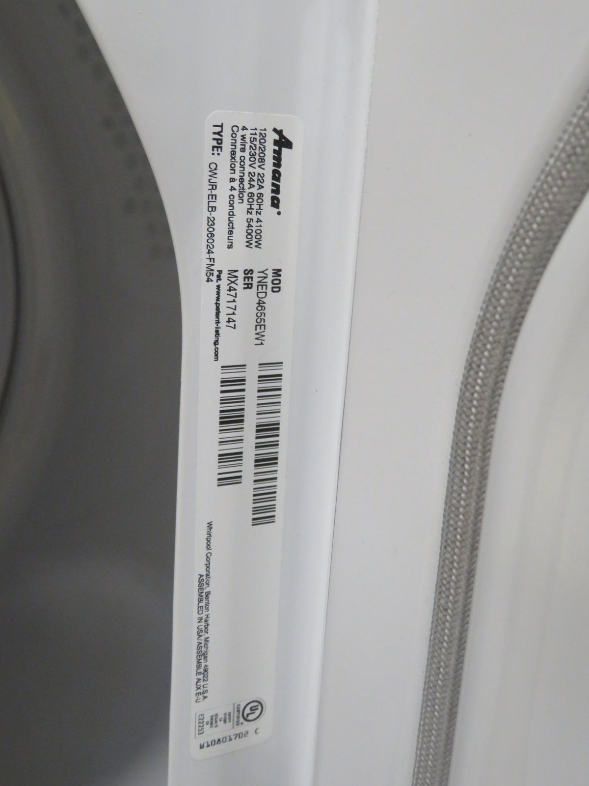 29"W Amana Front Load Dryer