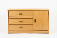 Vintage-Styled Blonde Wood Chest of Drawers