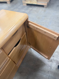 Vintage-Styled Blonde Wood Chest of Drawers