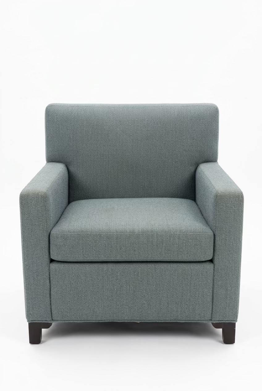 Light Sea Green Modern Fabric Accent Chair