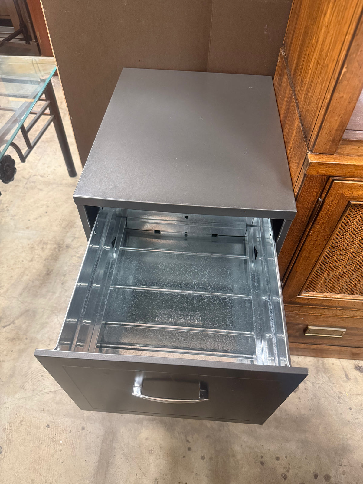 Dark Grey 2-Drawer Metal Vertical File Cabinet