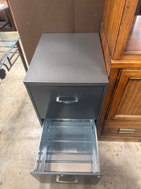 Dark Grey 2-Drawer Metal Vertical File Cabinet