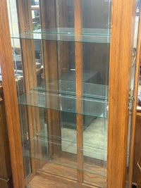 Light Wood Curio Display Cabinet