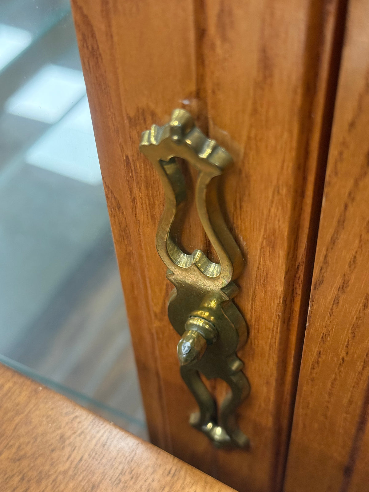 Light Wood Curio Display Cabinet
