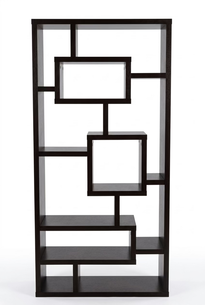 Modern Geometric Asymmetrical Bookcase