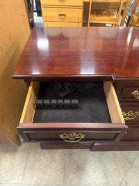 Dark Mahogany Wood Sideboard Credenza