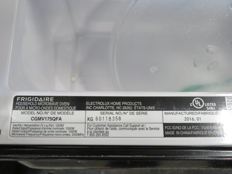 FRIGIDAIRE Over The Range Microwave
