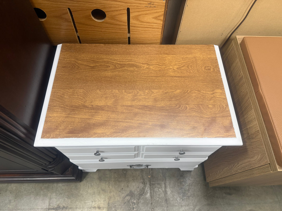 Small White-Painted Wooden Nightstand