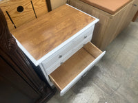 Small White-Painted Wooden Nightstand