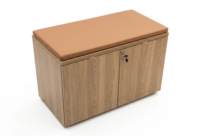 Engineered Wood Storage Ottoman