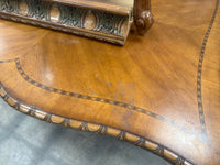 Caramel Brown Ornate Traditional Wooden Dining Set