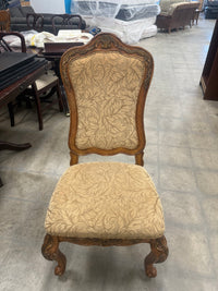 Caramel Brown Ornate Traditional Wooden Dining Set