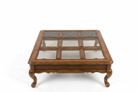 Rustic Styled Caramel Brown Square Coffee Table