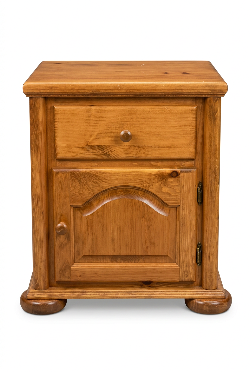 Solid Wood Bedside Nightstand