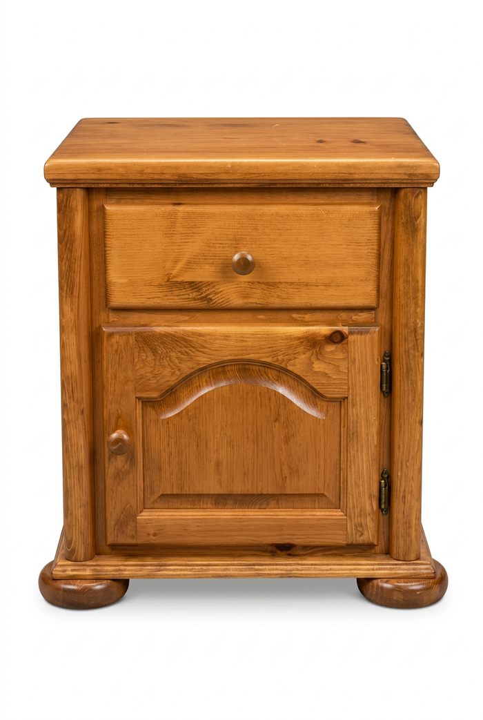 Solid Wood Bedside Nightstand