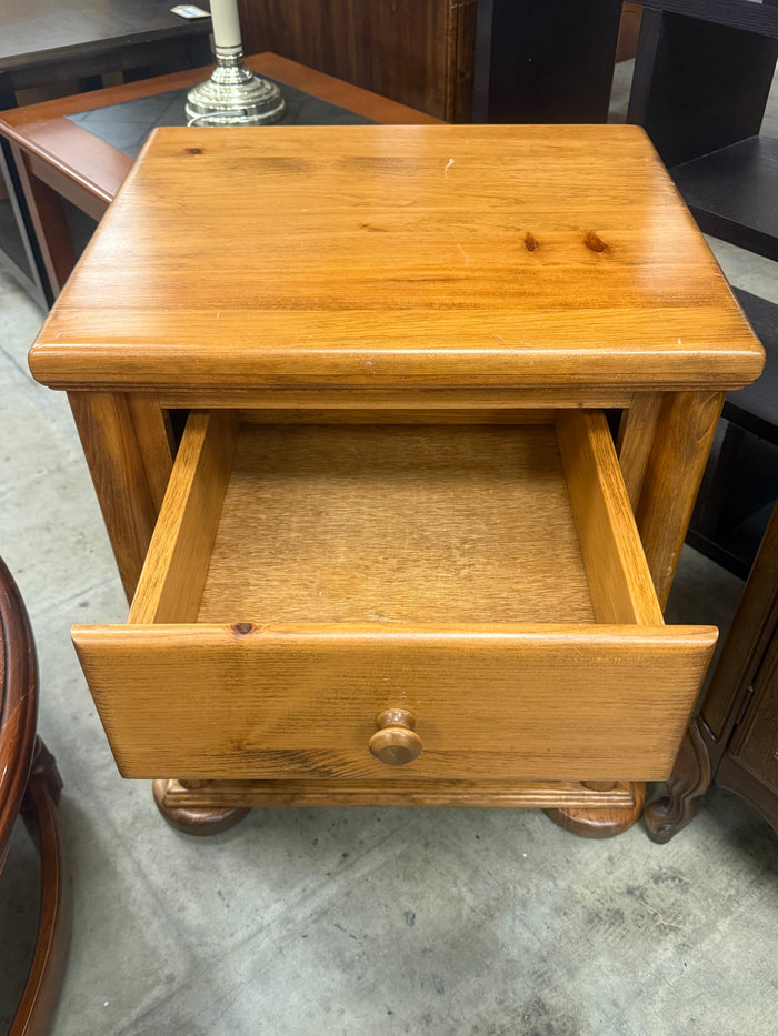 Solid Wood Bedside Nightstand