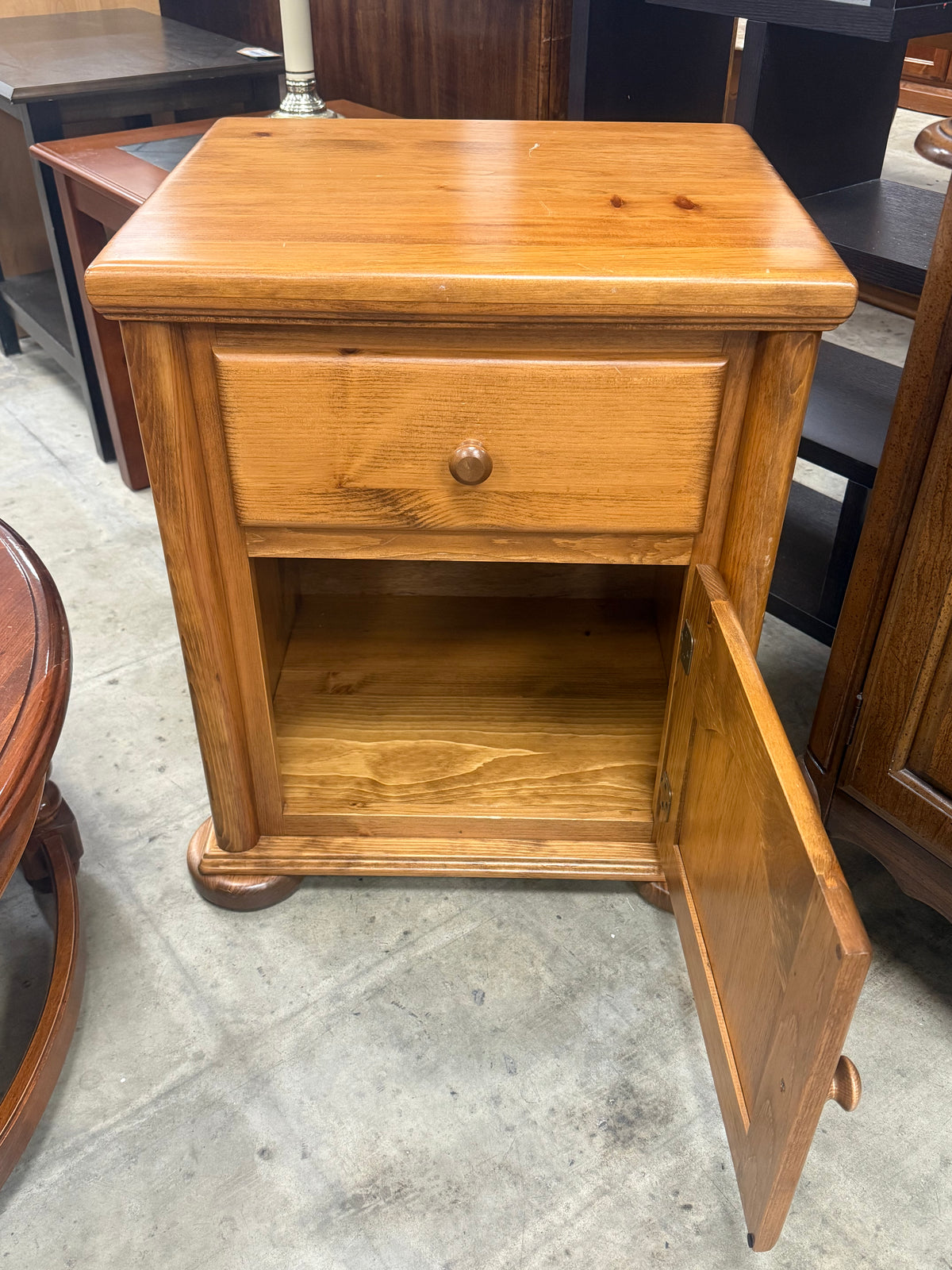 Solid Wood Bedside Nightstand