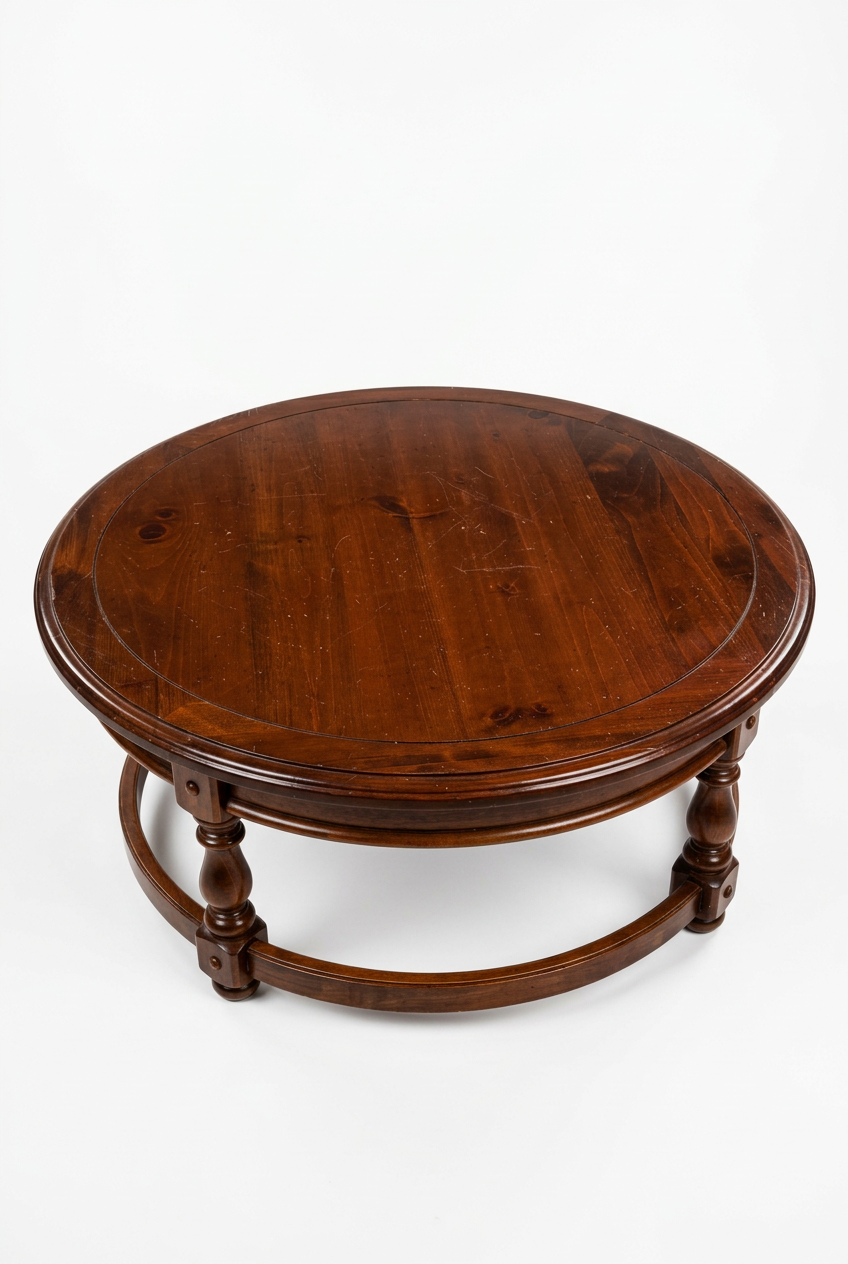Mahogany Round Wooden Coffee Table