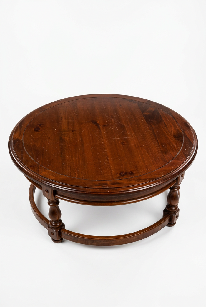 Mahogany Round Wooden Coffee Table